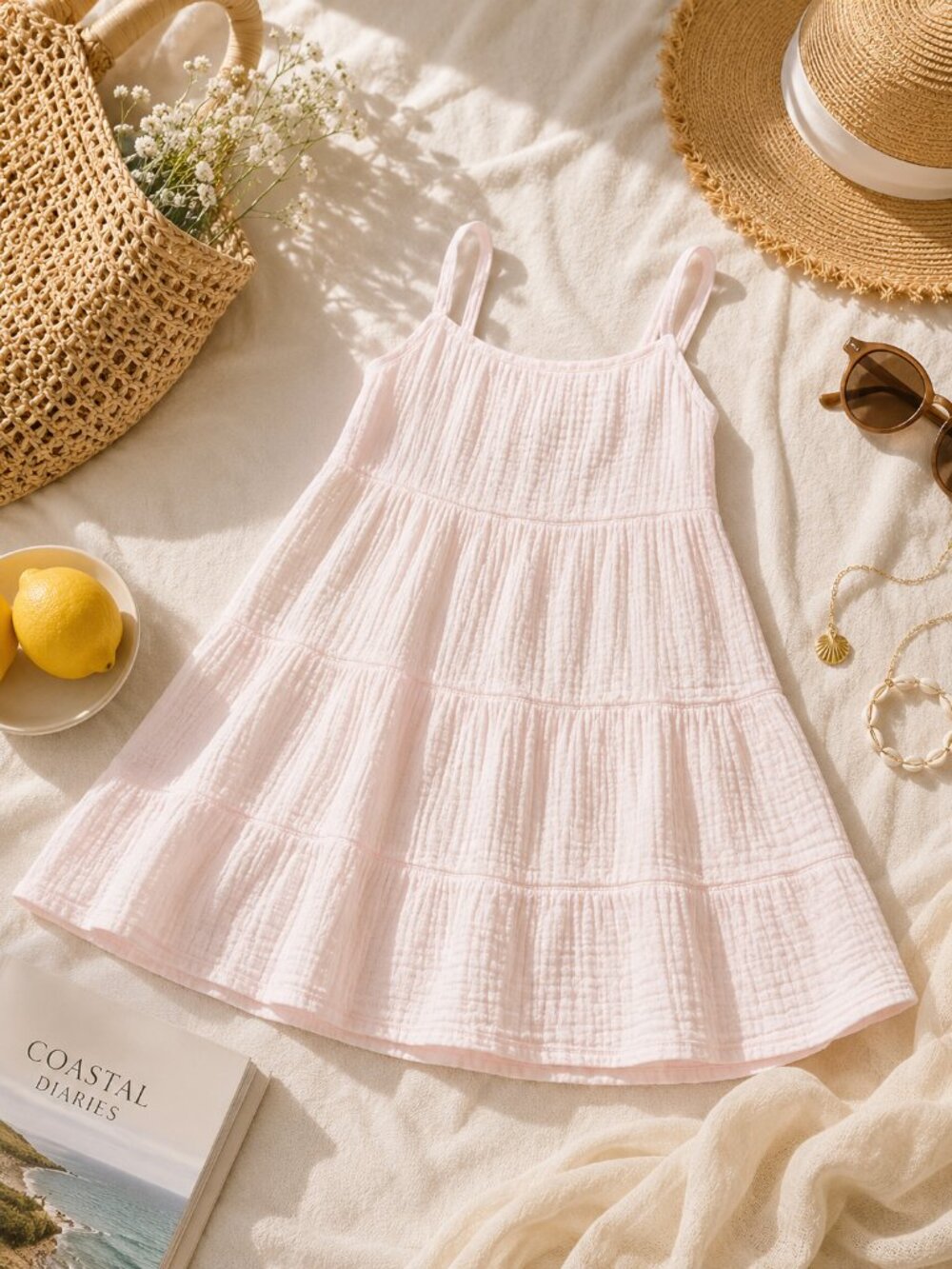 s’edge Light Pink Gauze Dress Coastal Granddaughter Euro Summer Resort XS